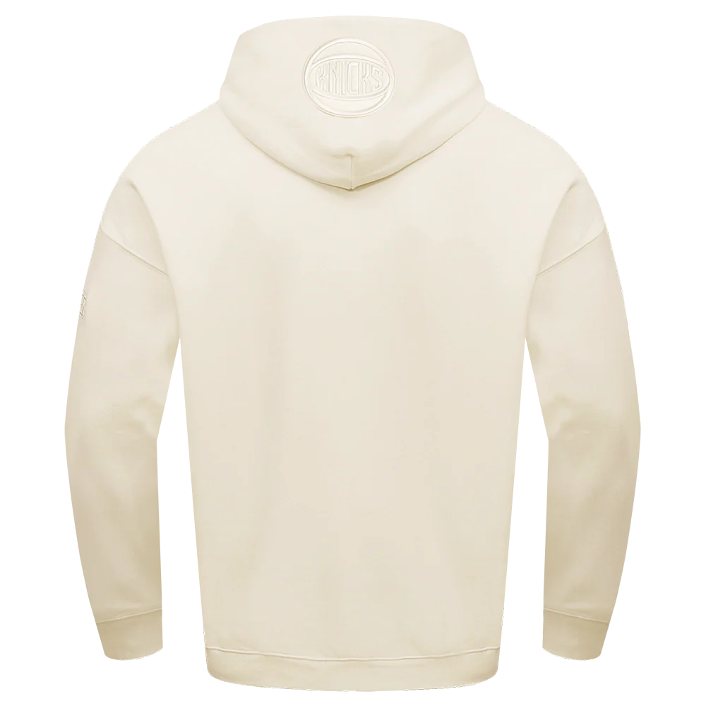 NBA NEW YORK KNICKS NEUTRAL DROP SHOULDER FLEECE PULLOVER HOODIE (EGGSHELL) - Image 4