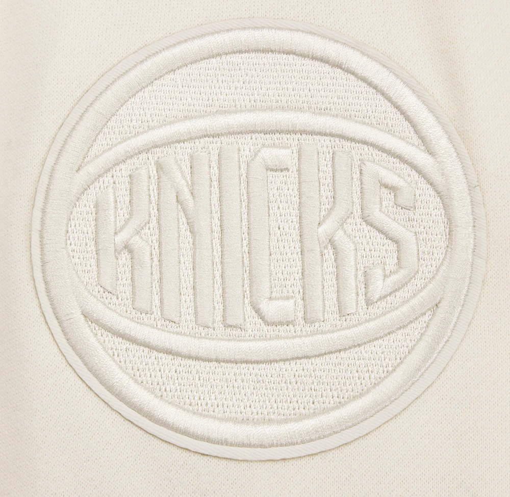 NBA NEW YORK KNICKS NEUTRAL DROP SHOULDER FLEECE PULLOVER HOODIE (EGGSHELL) - Image 6
