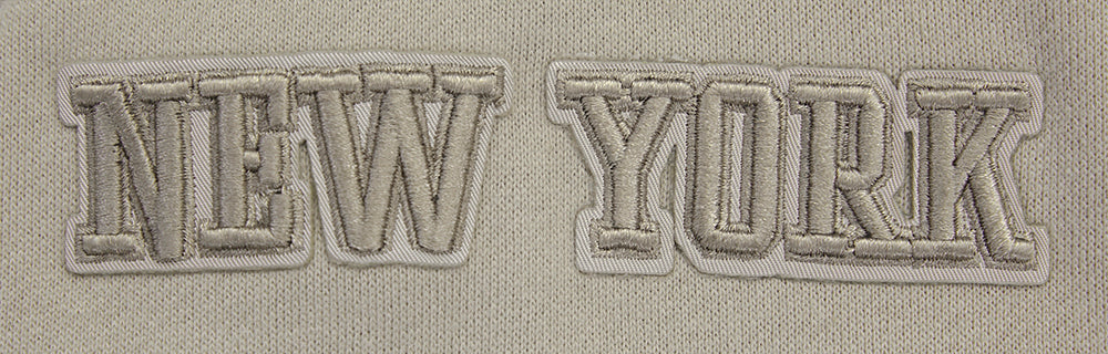 NBA NEW YORK KNICKS NEUTRAL DROP SHOULDER FLEECE PULLOVER HOODIE (TAUPE) - Image 8