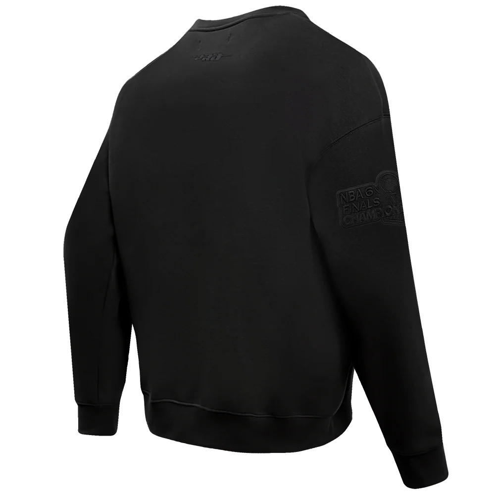 NBA NEW YORK KNICKS NEUTRAL DROP SHOULDER FLEECE CREWNECK (BLACK) - Image 6