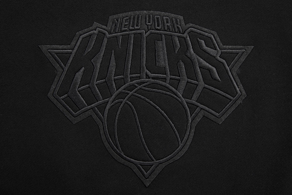 NBA NEW YORK KNICKS NEUTRAL DROP SHOULDER FLEECE CREWNECK (BLACK) - Image 8