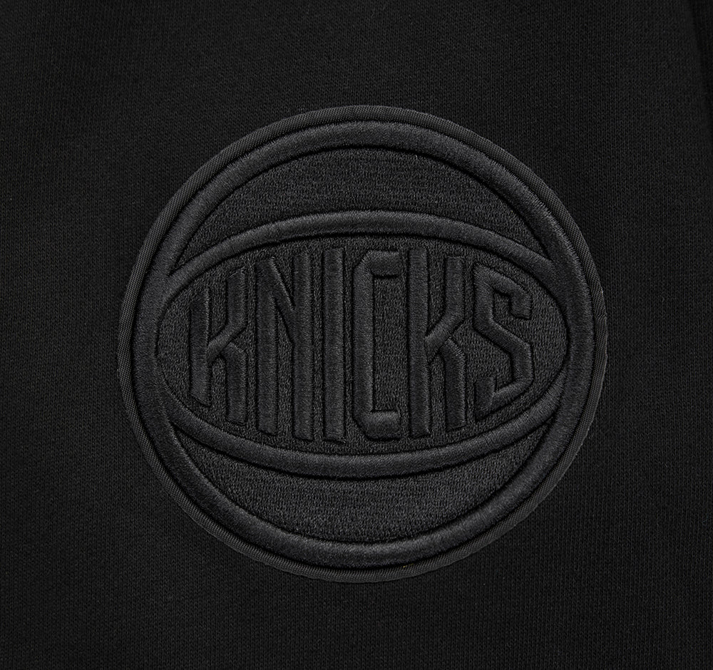 NBA NEW YORK KNICKS NEUTRAL DROP SHOULDER FLEECE CREWNECK (BLACK) - Image 9