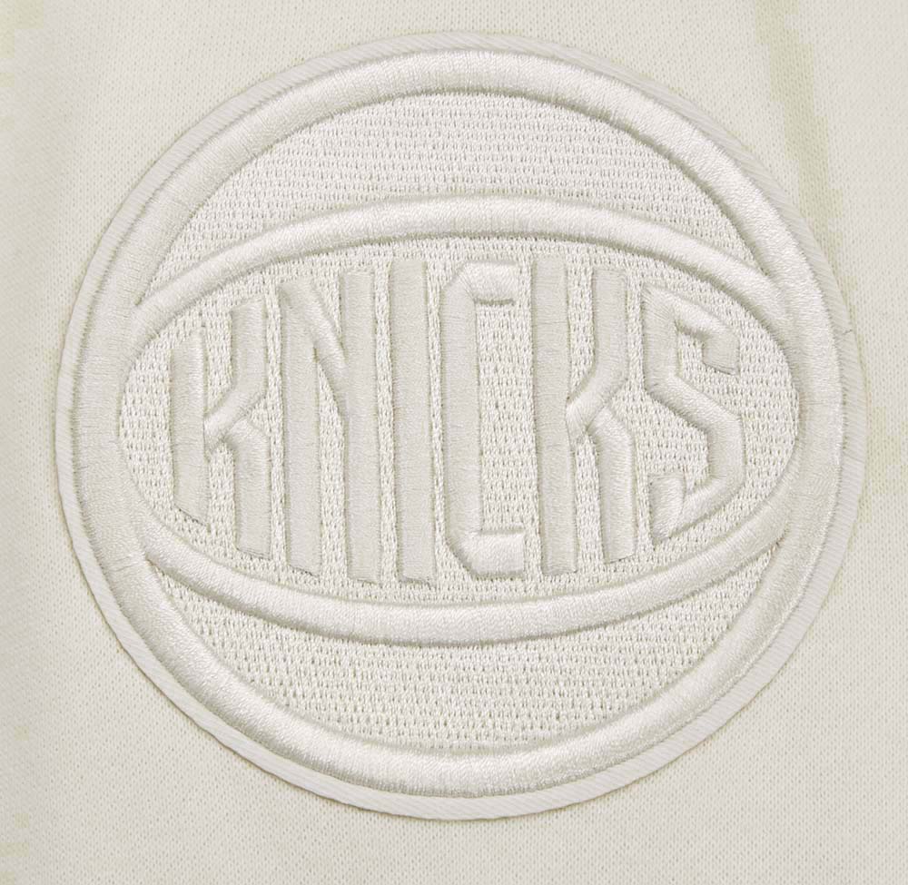 NBA NEW YORK KNICKS NEUTRAL DROP SHOULDER FLEECE CREWNECK (EGGSHELL) - Image 6
