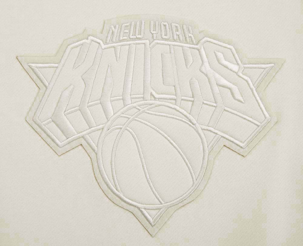 NBA NEW YORK KNICKS NEUTRAL DROP SHOULDER FLEECE CREWNECK (EGGSHELL) - Image 7