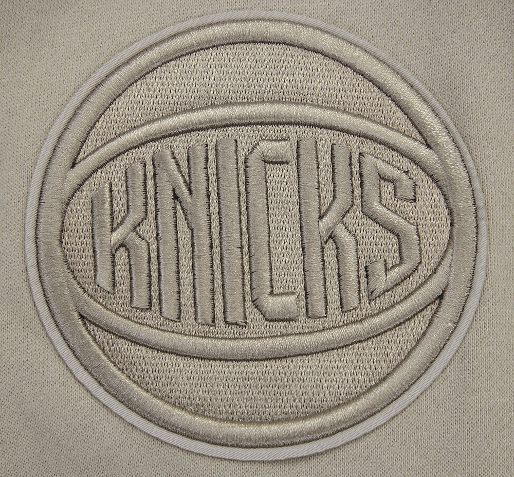 NBA NEW YORK KNICKS NEUTRAL DROP SHOULDER FLEECE CREWNECK (TAUPE) - Image 9