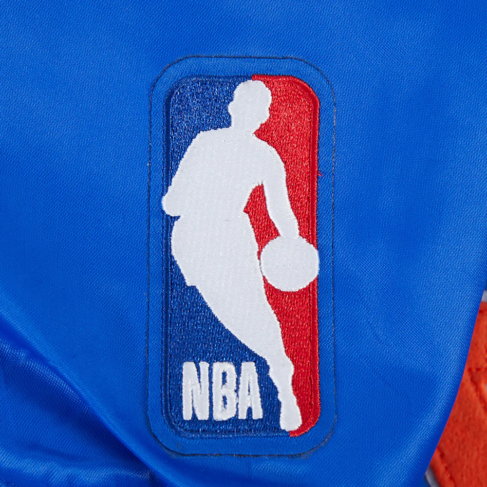 NBA NEW YORK KNICKS LETTERMAN MEN'S SATIN JACKET (ROYAL BLUE) - Image 11
