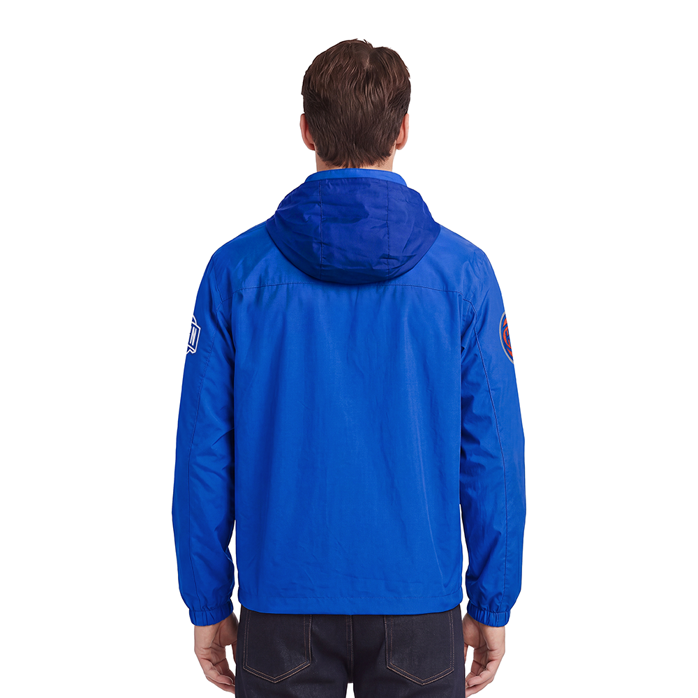 NBA NEW YORK KNICKS PRE GAME MEN'S JACKET (ROYAL BLUE) - Image 4