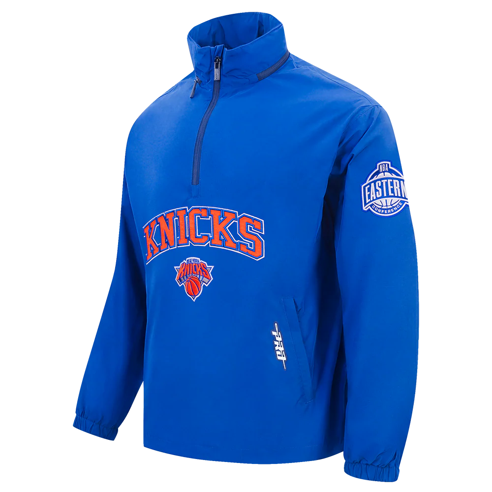 NBA NEW YORK KNICKS PRE GAME MEN'S JACKET (ROYAL BLUE) - Image 5