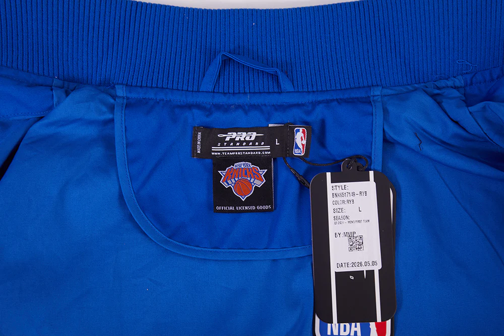 NBA NEW YORK KNICKS FIRST TEAM MEN'S JACKET (ROYAL BLUE) - Image 14