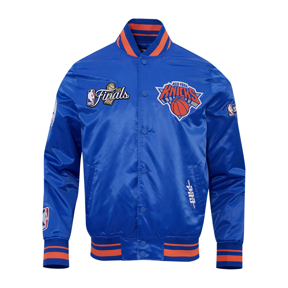 NEW YORK KNICKS 2026 NBA CHAMPIONSHIP MEN'S SATIN JACKET (ROYAL/ORANGE/ROYAL) - Image 3