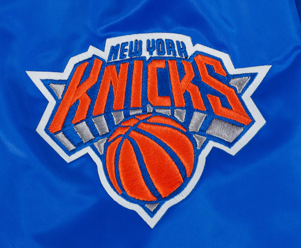 NBA NEW YORK KNICKS CLASSIC SATIN MEN'S SATIN JACKET (ROYAL BLUE) - Image 6
