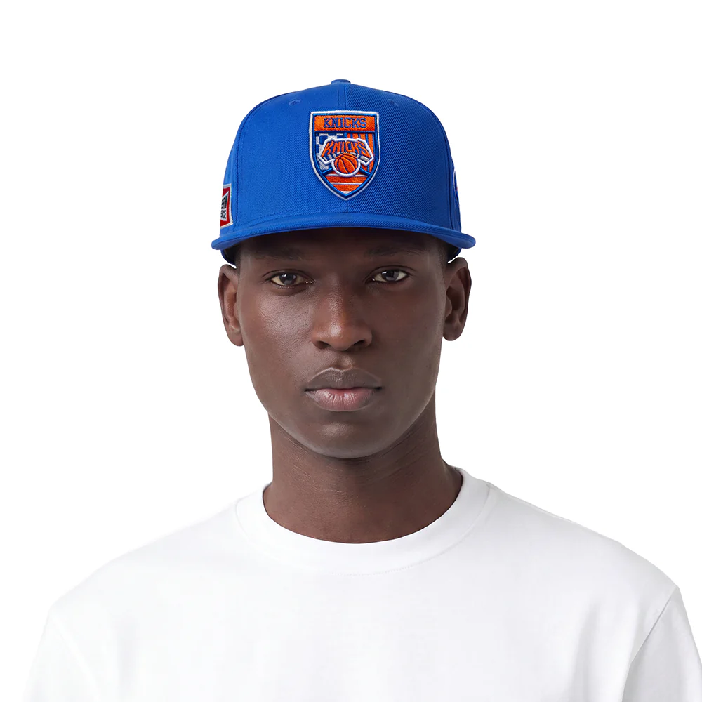 NBA NEW YORK KNICKS FAST LANE WOOL SNAPBACK HAT (ROYAL BLUE)