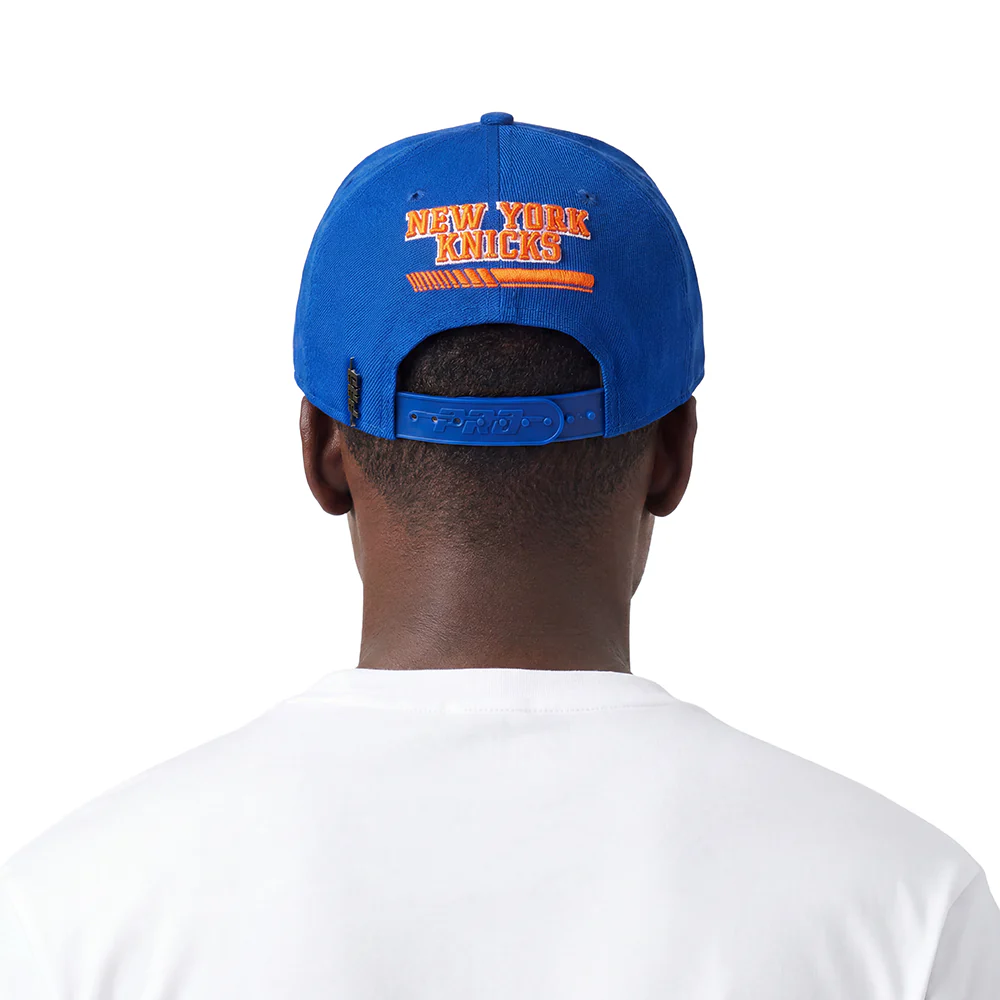 NBA NEW YORK KNICKS FAST LANE WOOL SNAPBACK HAT (ROYAL BLUE) - Image 2