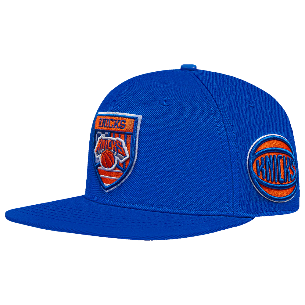 NBA NEW YORK KNICKS FAST LANE WOOL SNAPBACK HAT (ROYAL BLUE) - Image 6