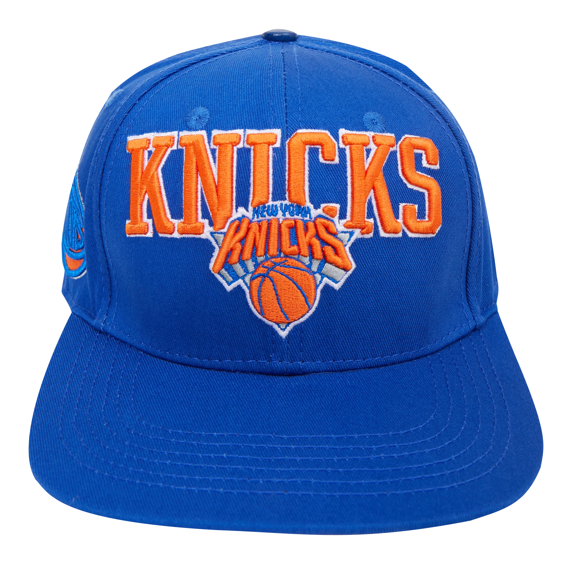 NBA NEW YORK KNICKS WORDMARK AND LOGO UNISEX SNAPBACK HAT (ROYAL BLUE)
