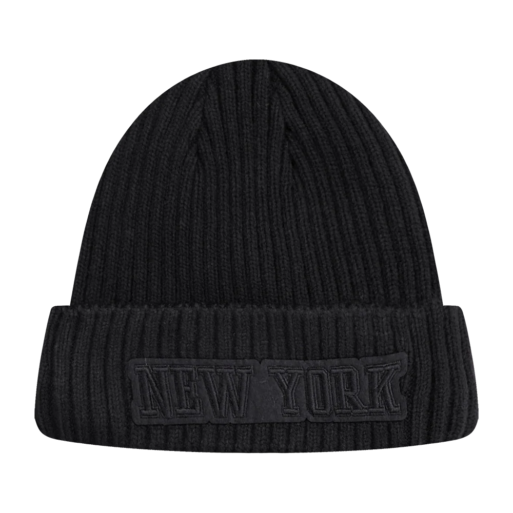 NBA NEW YORK KNICKS NEUTRAL BEANIE (BLACK) - Image 2