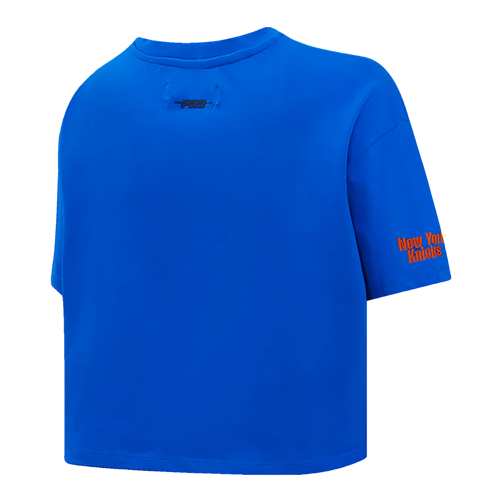 NBA NEW YORK KNICKS SCRIPT TAIL WOMEN'S S/S BOXY TEE (ROYAL BLUE) - Image 3
