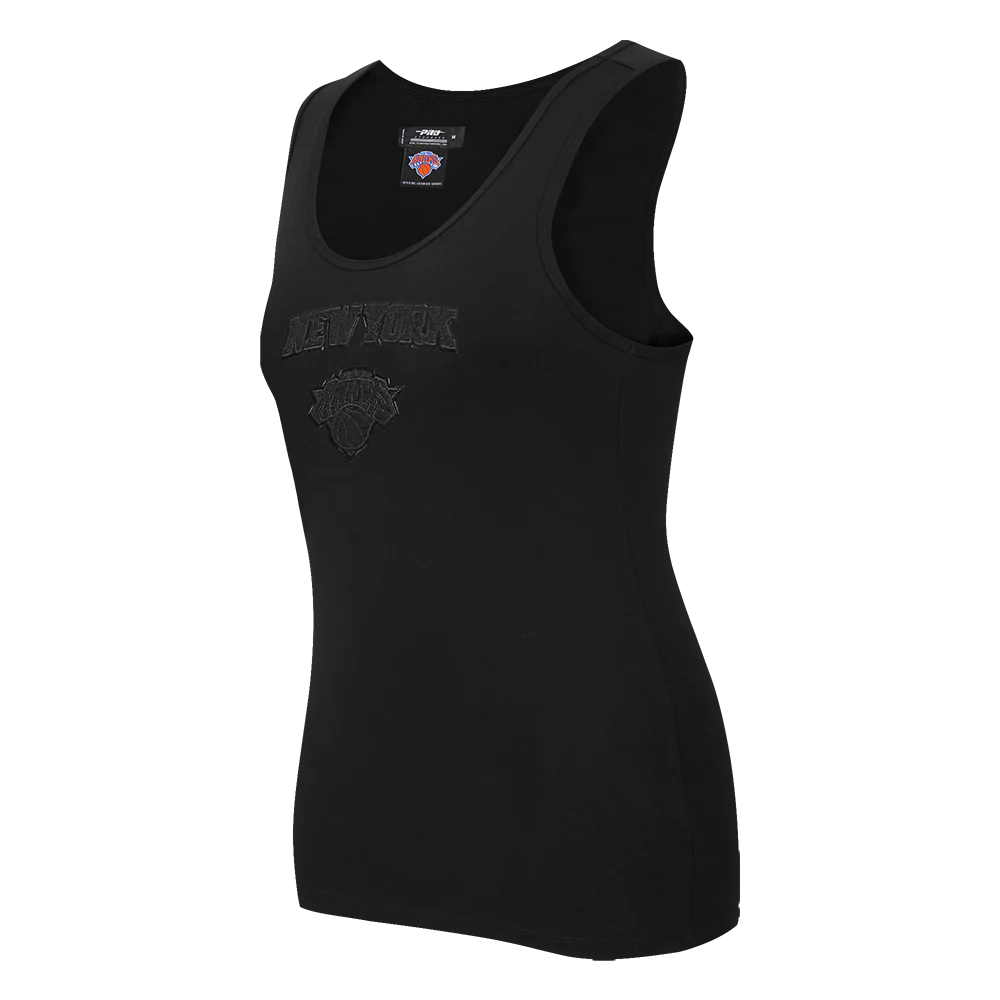 NBA NEW YORK KNICKS TRIPLE BLACK WOMEN'S RELAXED FIT RACERBACK (TRIPLE BLACK) - Image 4