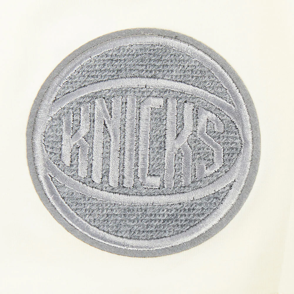 NBA NEW YORK KNICKS REVERSE FRENCH TERRY WOMEN'S SINGLE JERSEY BOXY TEE (EGGSHELL) - Image 6