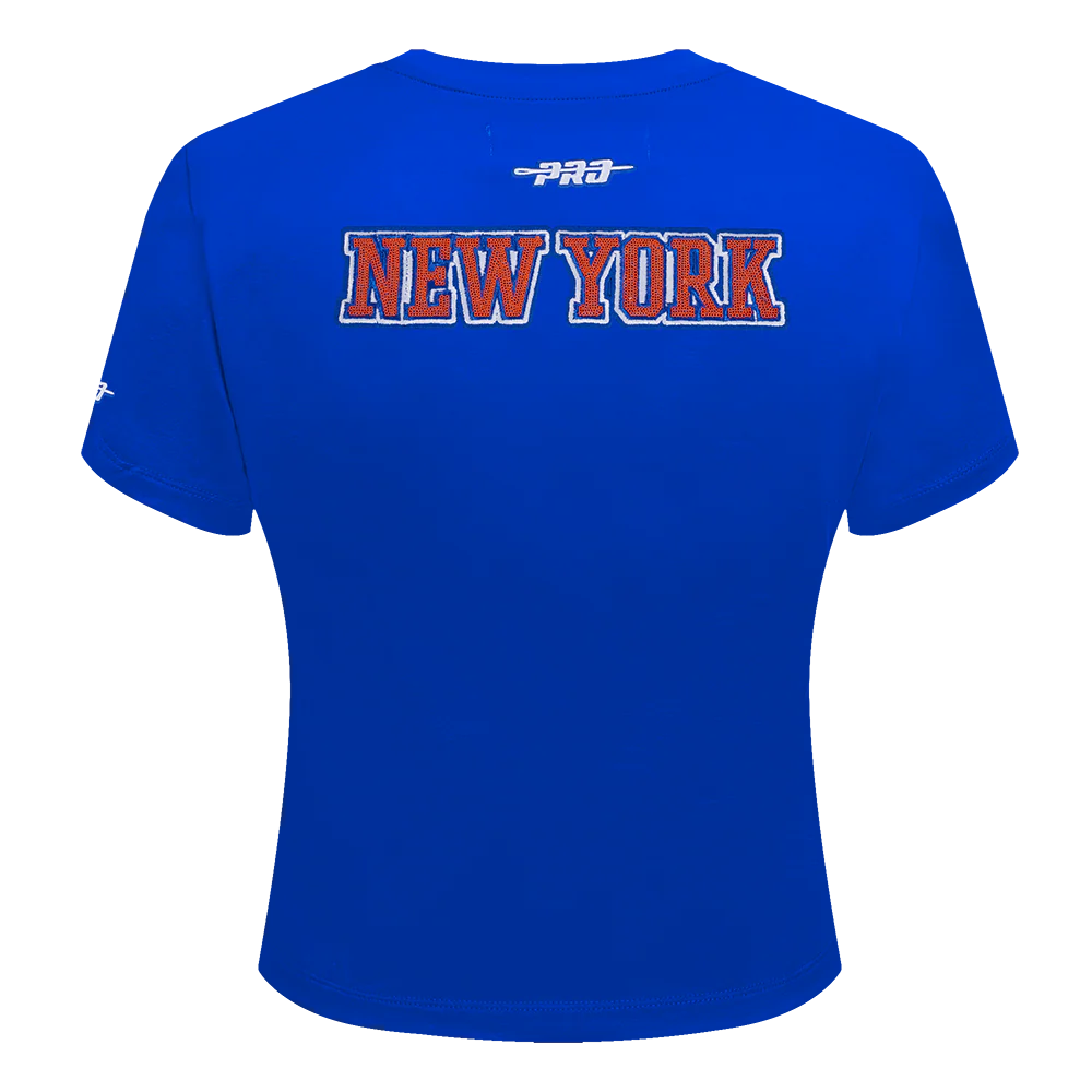 NBA NEW YORK KNICKS GAME DAY CLASSICS WOMEN'S SINGLE JERSEY BABY DOLL TEE (ROYAL BLUE) - Image 3