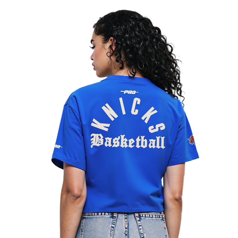 NBA NEW YORK KNICKS MODERN ORIGINALS WOMEN'S SJ BOXY TEE (ROYAL BLUE) - Image 2