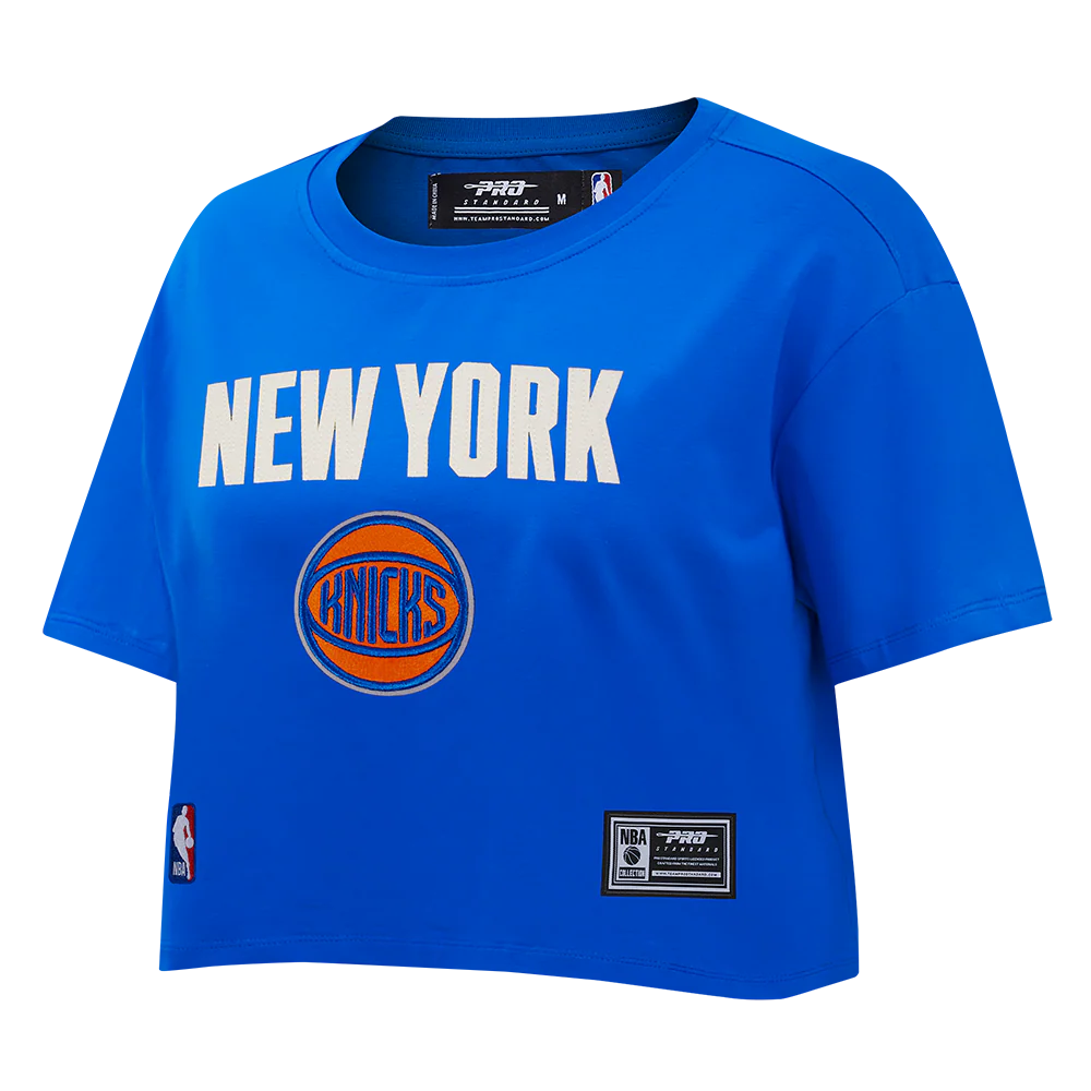 NBA NEW YORK KNICKS MODERN ORIGINALS WOMEN'S SJ BOXY TEE (ROYAL BLUE) - Image 3