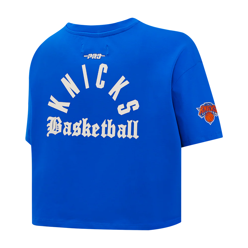 NBA NEW YORK KNICKS MODERN ORIGINALS WOMEN'S SJ BOXY TEE (ROYAL BLUE) - Image 4