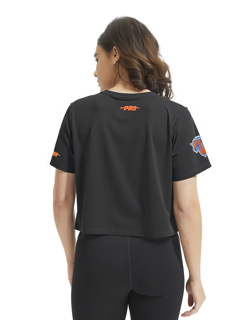 NBA NEW YORK KNICKS LEGACY WOMEN'S SJ SLIM FIT TEE (BLACK) - Image 2