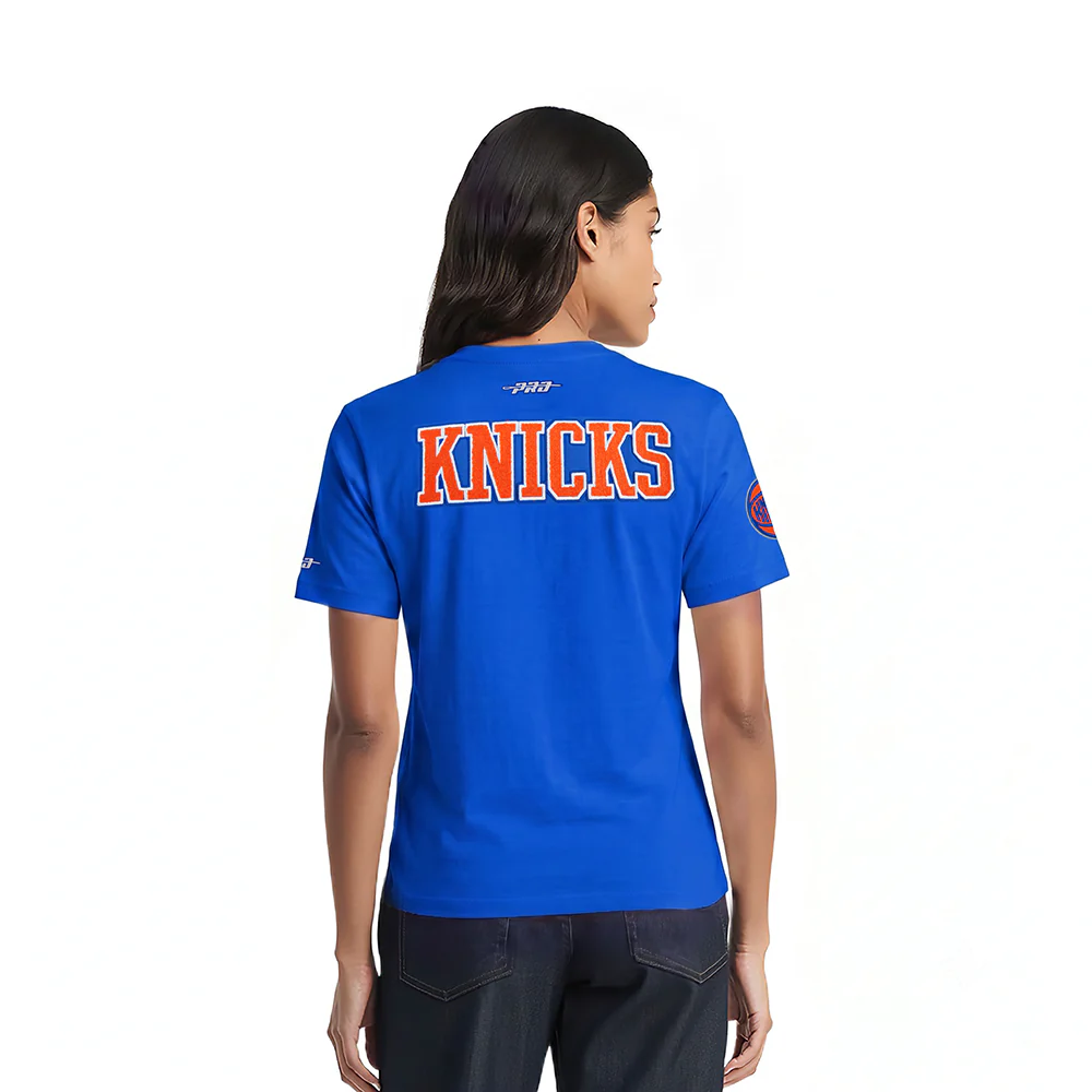 NBA NEW YORK KNICKS JALEN BRUNSON #11 CLASSIC PLAYER NAME AND NUMBER WOMEN'S SJ SLIM FIT TEE - Image 2