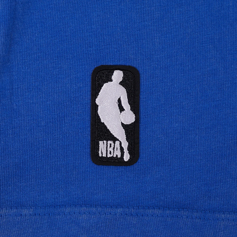NBA NEW YORK KNICKS TEAM CRYSTALLINE WOMEN'S S/S BOXY TEE (WASHED ROYAL BLUE) - Image 5