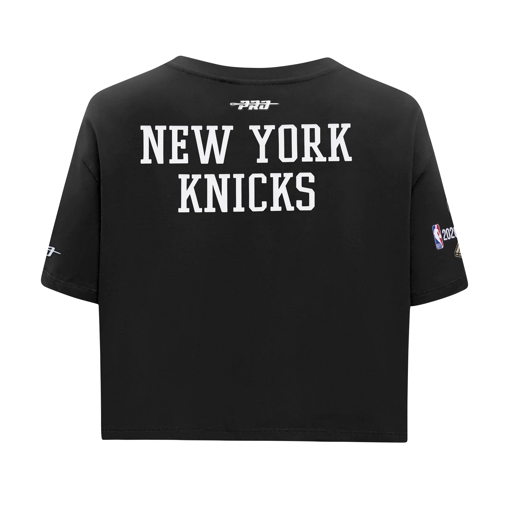 NEW YORK KNICKS 2026 NBA CHAMPIONSHIP WOMEN'S S/S BOXY TEE (BLACK) - Image 5