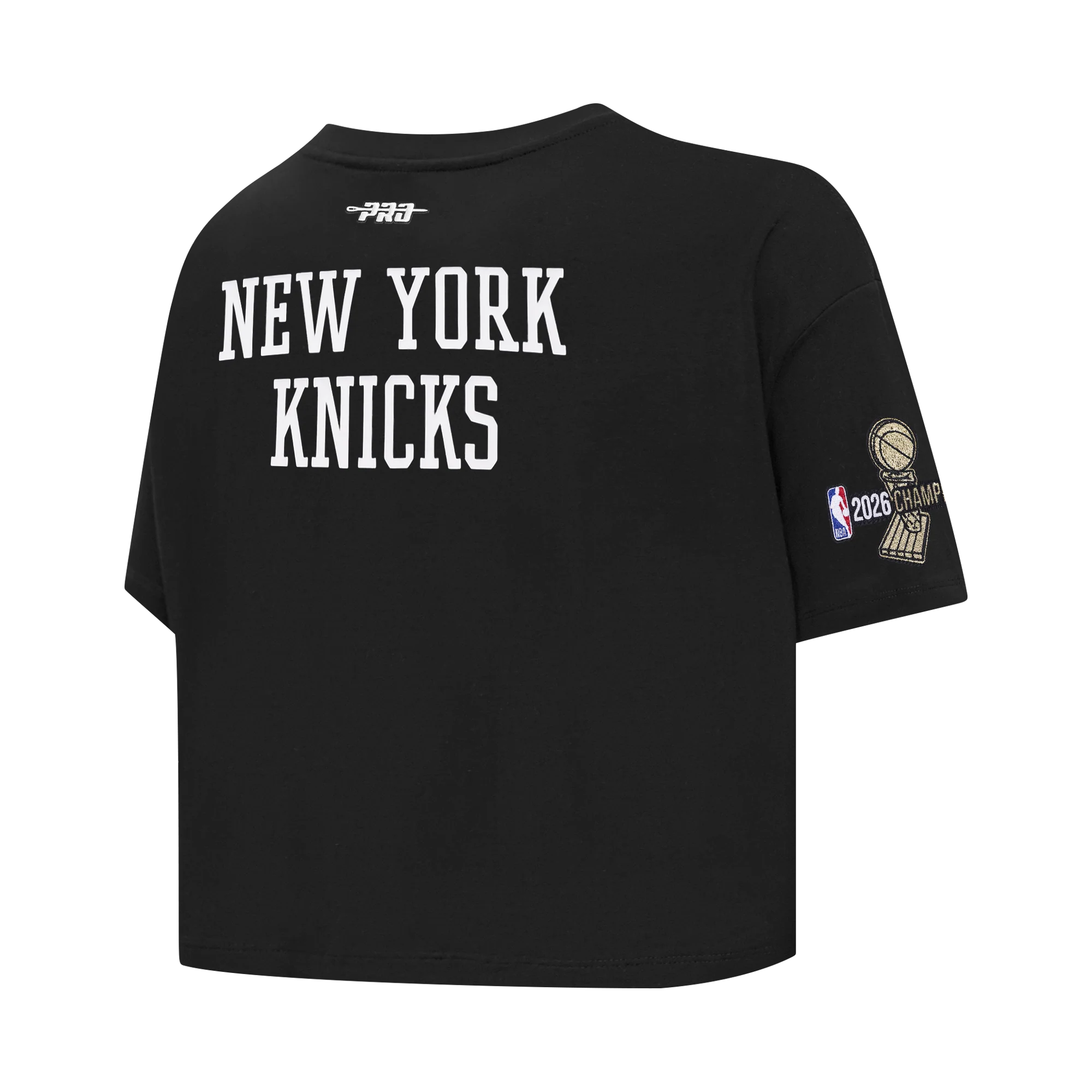 NEW YORK KNICKS 2026 NBA CHAMPIONSHIP WOMEN'S S/S BOXY TEE (BLACK) - Image 6