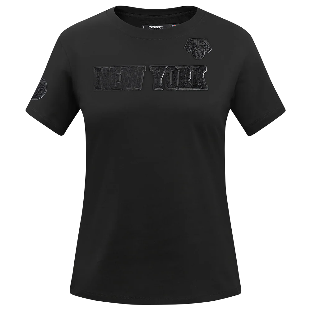 NBA NEW YORK KNICKS TRIPLE BLACK WOMEN'S SJ SLIM FIT TEE (TRIPLE BLACK WOMEN'S)