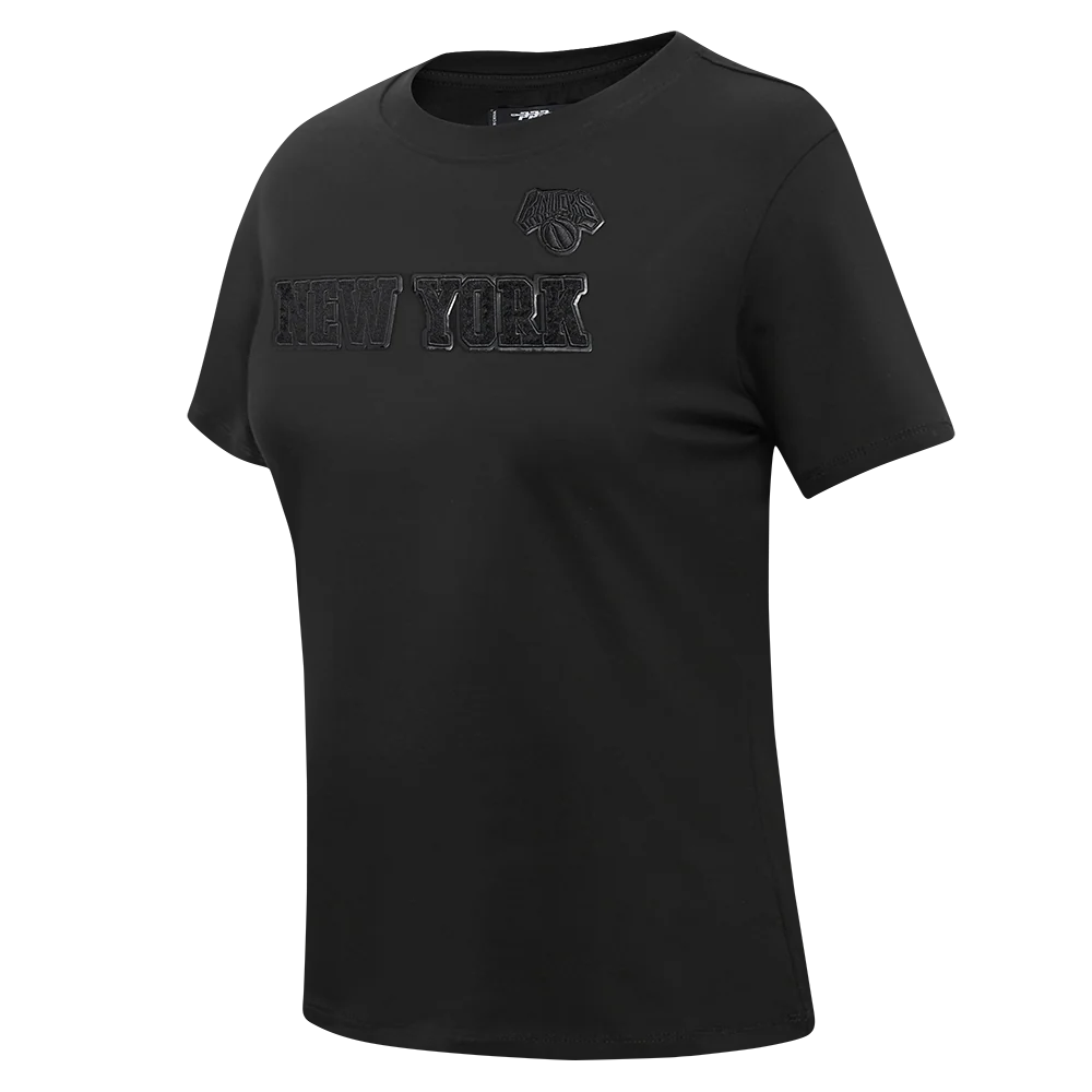 NBA NEW YORK KNICKS TRIPLE BLACK WOMEN'S SJ SLIM FIT TEE (TRIPLE BLACK WOMEN'S) - Image 2