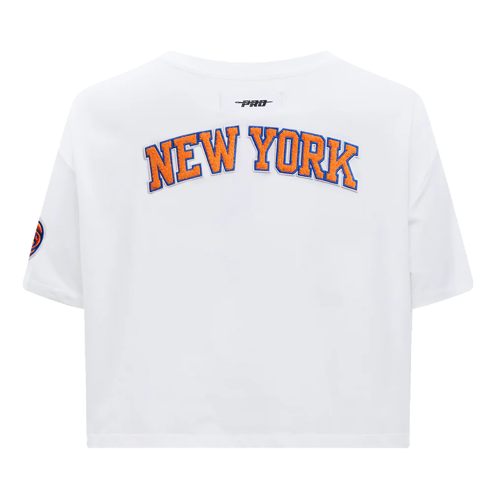 NBA NEW YORK KNICKS CLASSIC WOMEN'S BOXY TEE (WHITE) - Image 6
