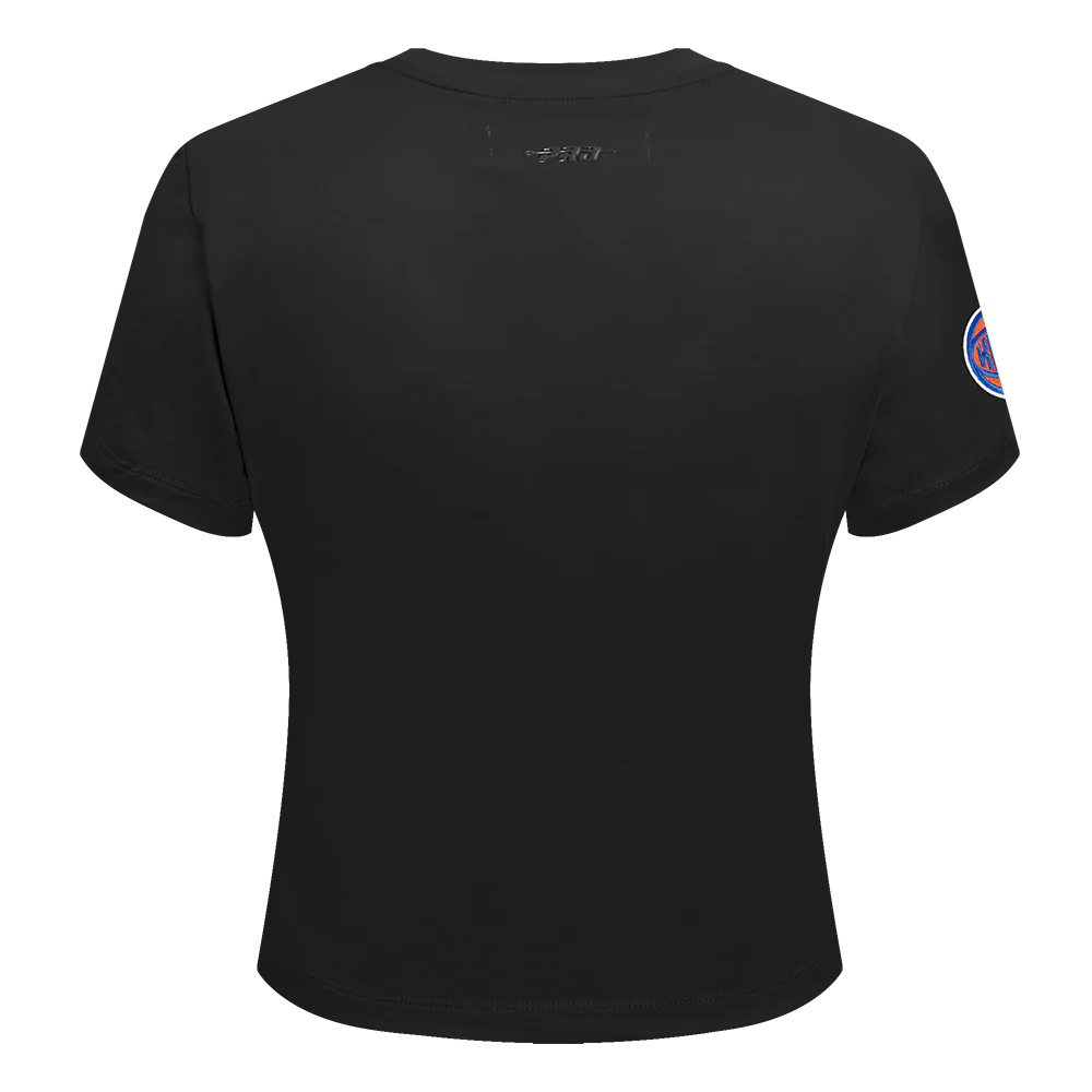 NBA NEW YORK KNICKS CLASSIC WOMEN'S SJ SLIM FIT TEE (BLACK) - Image 3
