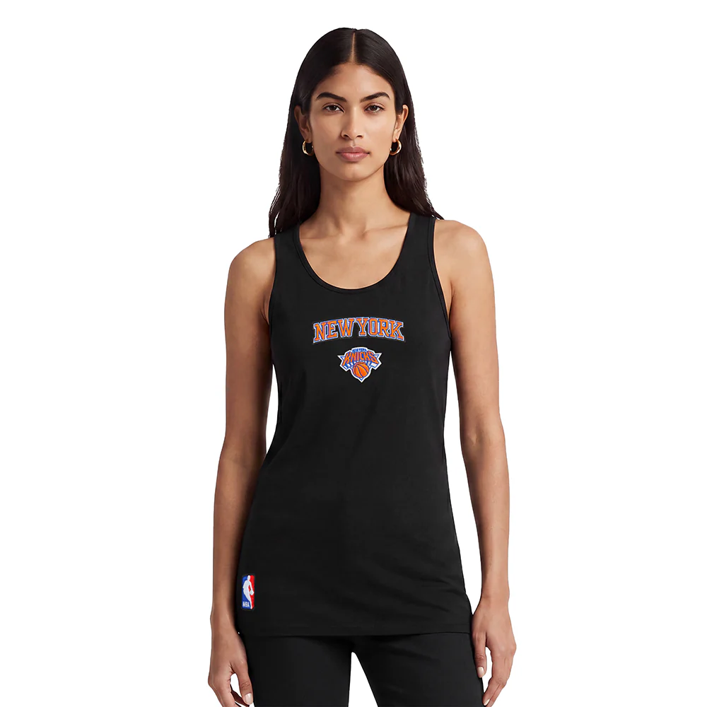 NBA NEW YORK KNICKS CLASSIC WOMEN'S RELAXED FIT RACERBACK (BLACK)