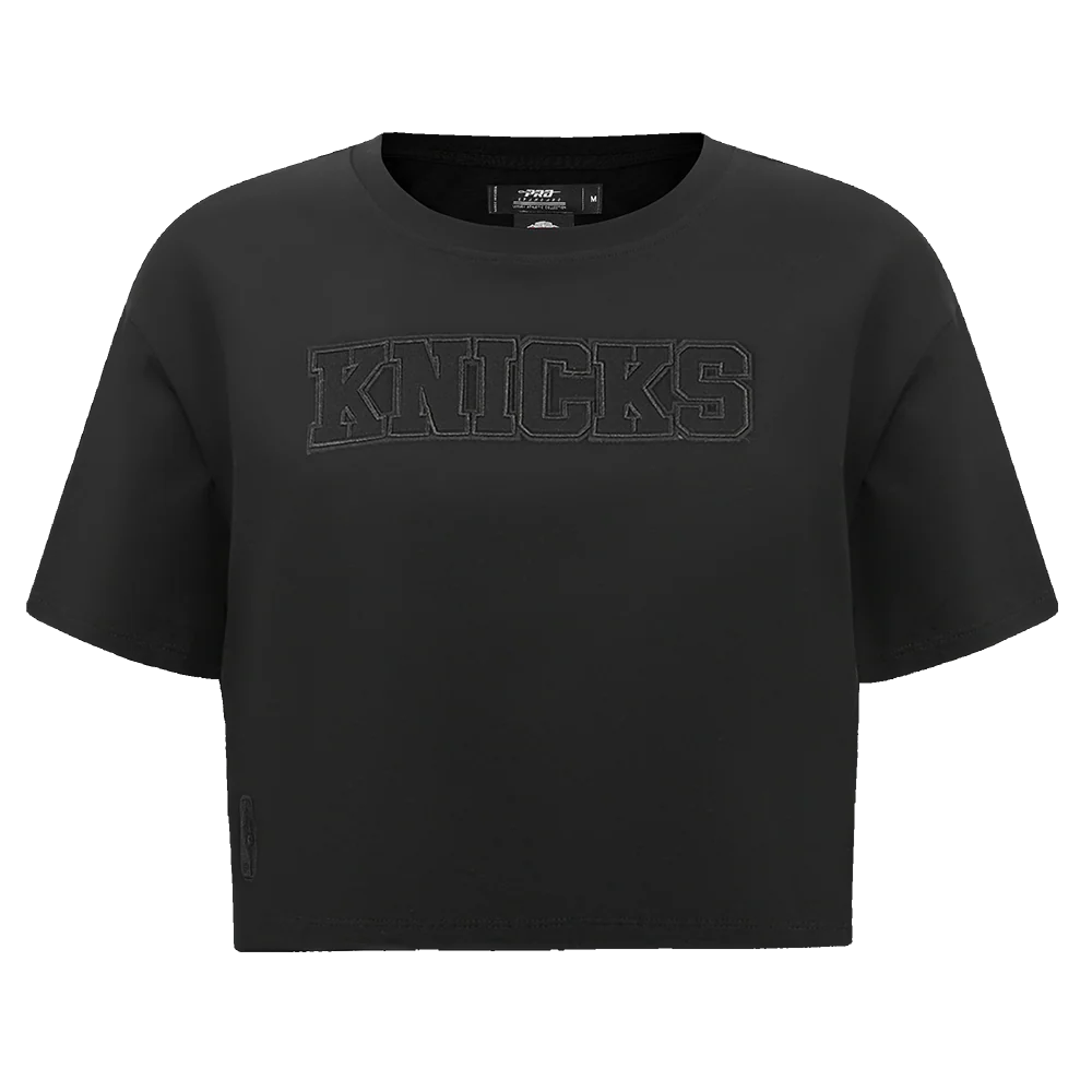 NBA NEW YORK KNICKS NEUTRAL WOMEN'S BOXY TEE (BLACK)