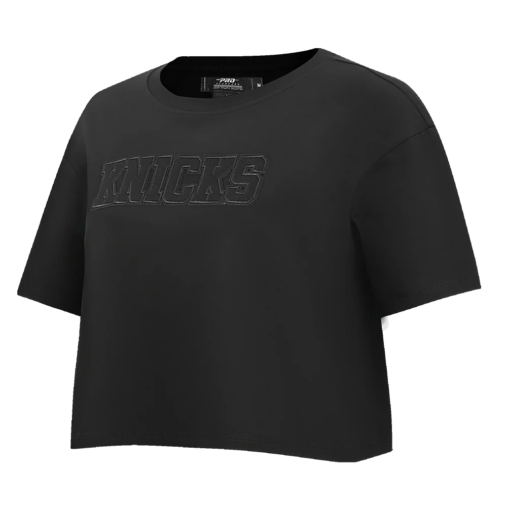 NBA NEW YORK KNICKS NEUTRAL WOMEN'S BOXY TEE (BLACK) - Image 2