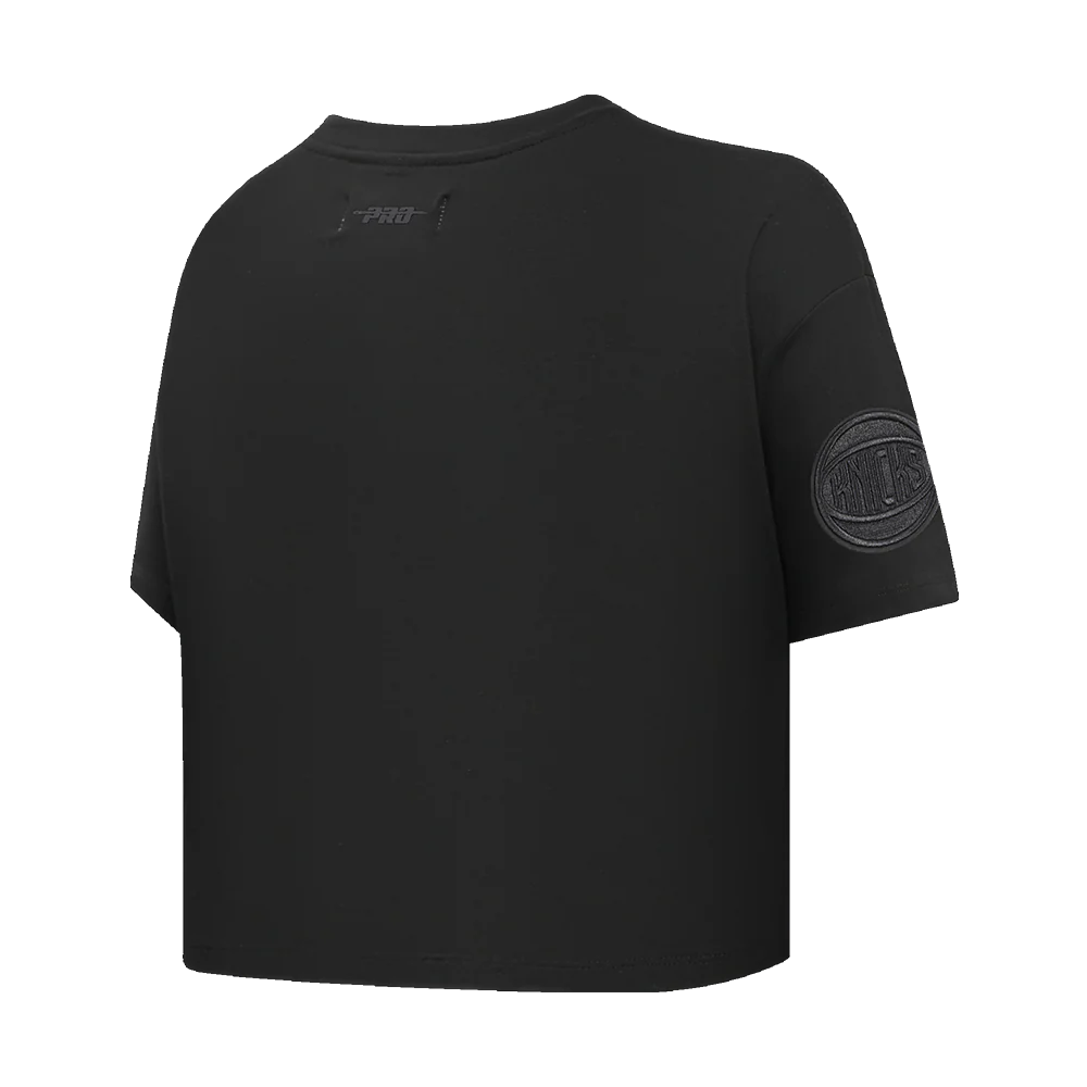 NBA NEW YORK KNICKS NEUTRAL WOMEN'S BOXY TEE (BLACK) - Image 3
