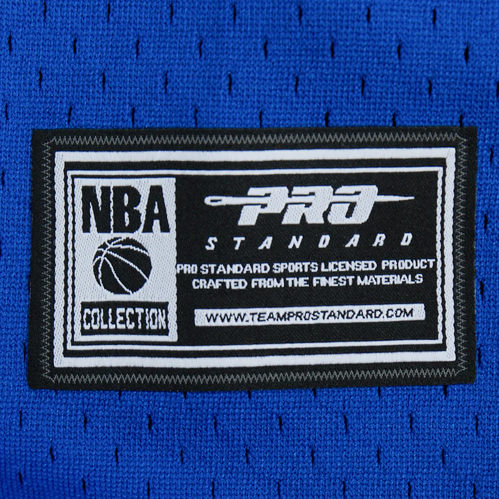 NBA NEW YORK KNICKS JALEN BRUNSON #11 CLASSIC PNN BIG BOY'S MESH BUTTON DOWN SHIRT (ROYAL BLUE/ORANGE) - Image 9