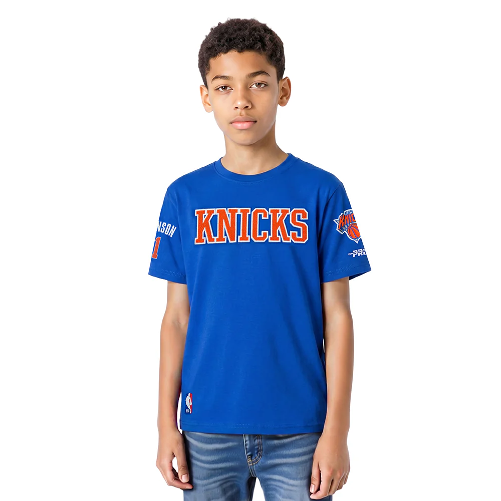 NBA NEW YORK KNICKS JALEN BRUNSON #11 CLASSIC PNN BIG BOY'S SS TEE (ROYAL BLUE)