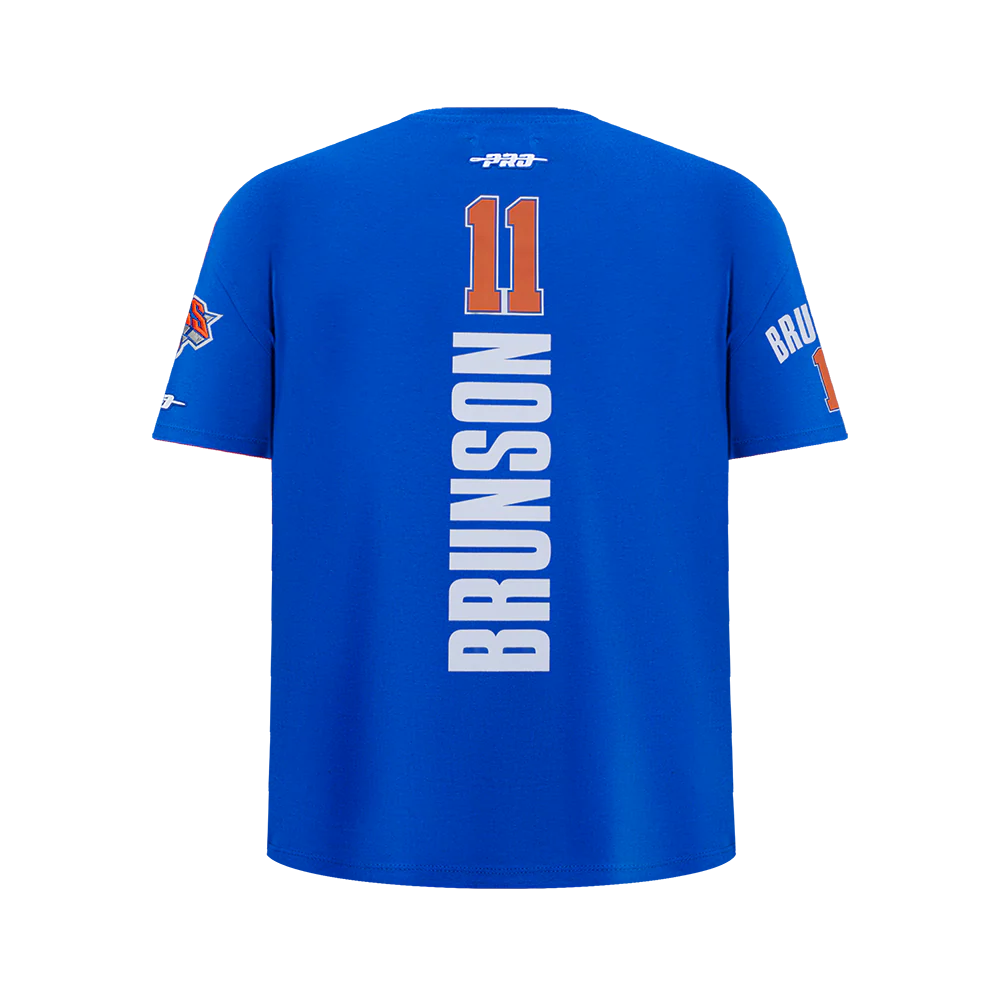 NBA NEW YORK KNICKS JALEN BRUNSON #11 CLASSIC PNN BIG BOY'S SS TEE (ROYAL BLUE) - Image 5