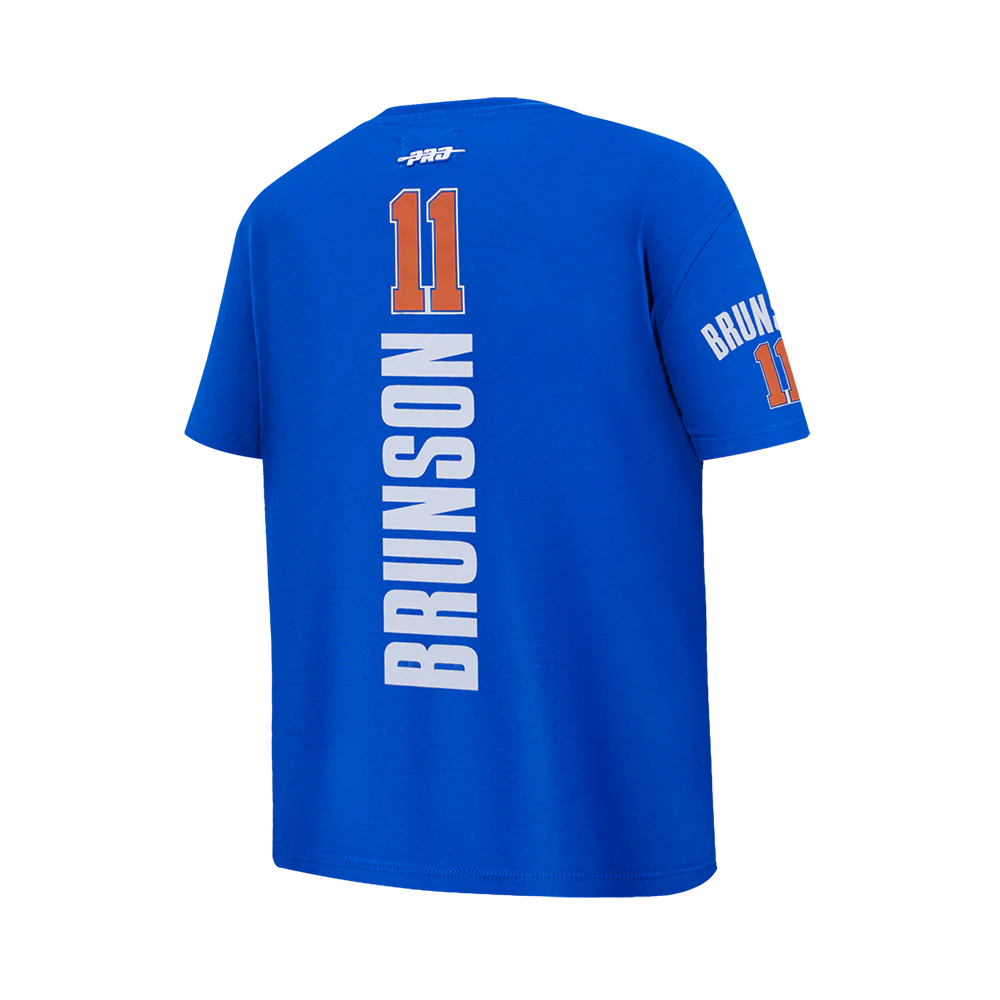 NBA NEW YORK KNICKS JALEN BRUNSON #11 CLASSIC PNN BIG BOY'S SS TEE (ROYAL BLUE) - Image 6