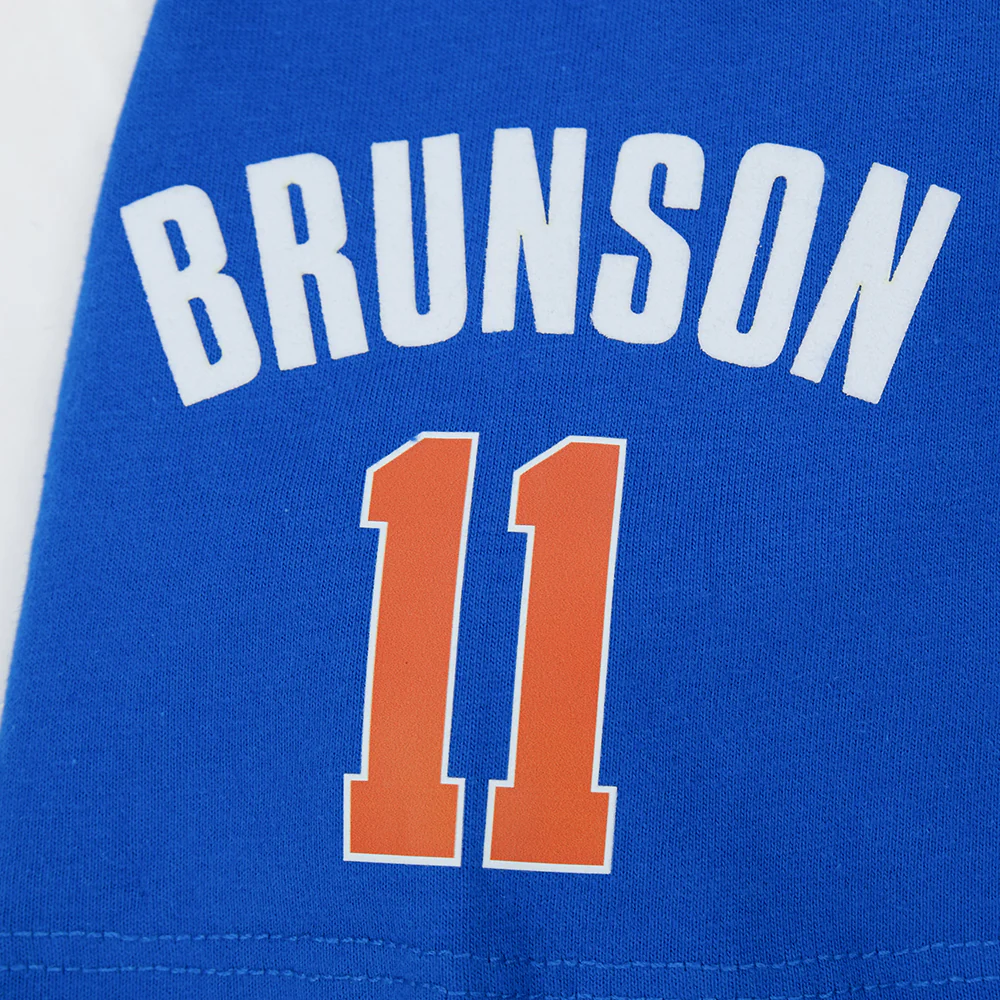NBA NEW YORK KNICKS JALEN BRUNSON #11 CLASSIC PNN BIG BOY'S SS TEE (ROYAL BLUE) - Image 9