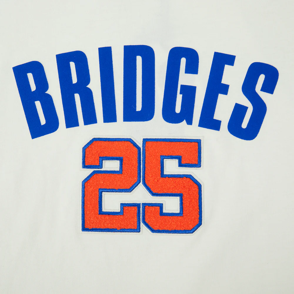 NBA NEW YORK KNICKS MIKAL BRIDGES #25 CLASSIC PNN BIG BOY'S SS TAPING T (EGGSHELL/ROYAL BLUE) - Image 10
