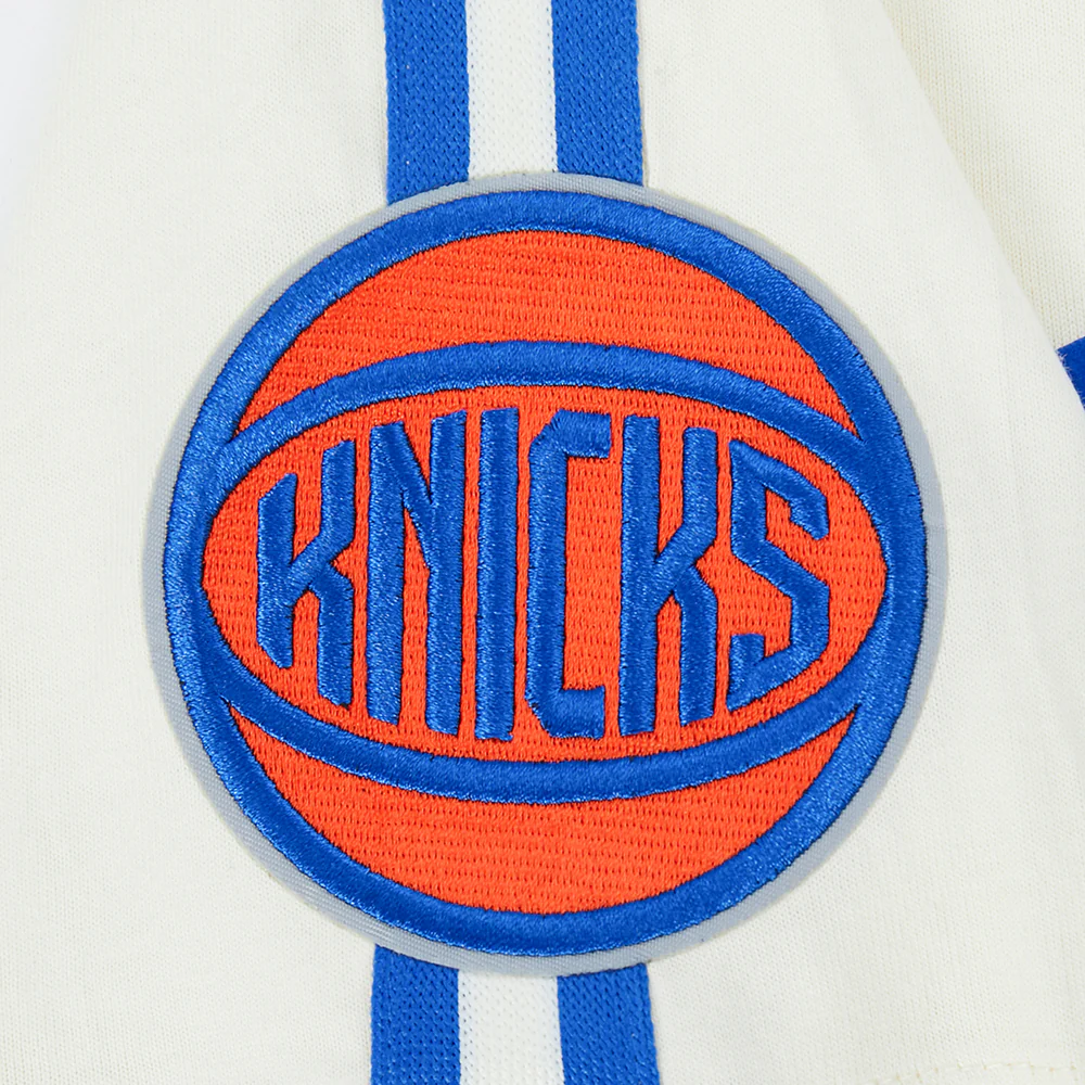NBA NEW YORK KNICKS MIKAL BRIDGES #25 CLASSIC PNN BIG BOY'S SS TAPING T (EGGSHELL/ROYAL BLUE) - Image 7