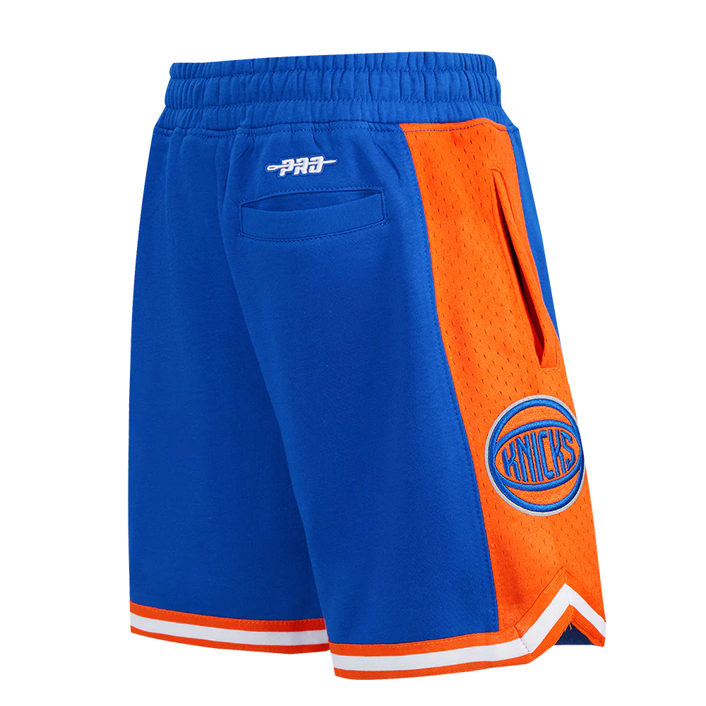 NBA NEW YORK KNICKS CLASSIC BIG BOYS FLEECE 2.0 SHORT (ROYAL BLUE/ORANGE) - Image 3