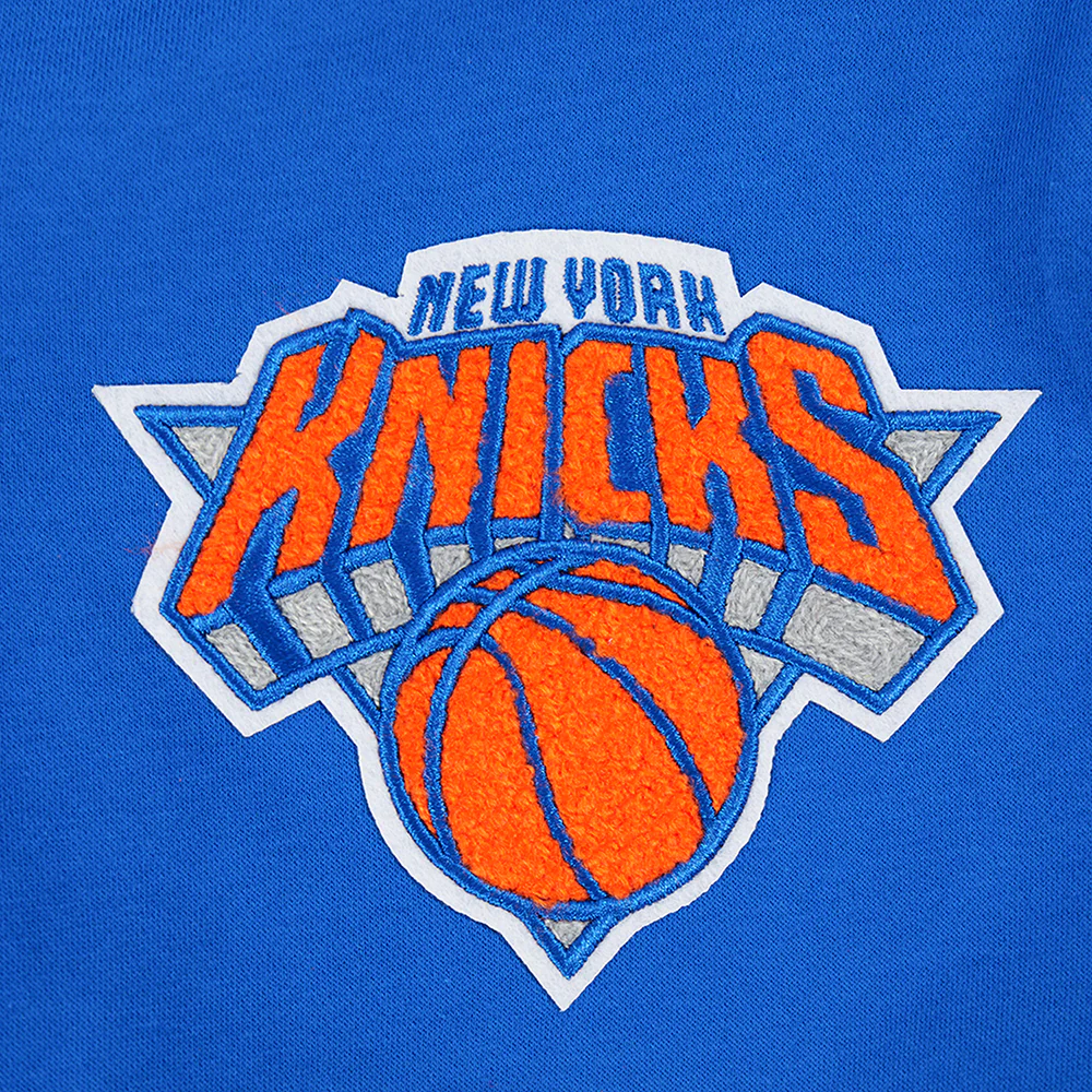 NBA NEW YORK KNICKS CLASSIC BIG BOYS FLEECE 2.0 SHORT (ROYAL BLUE/ORANGE) - Image 7