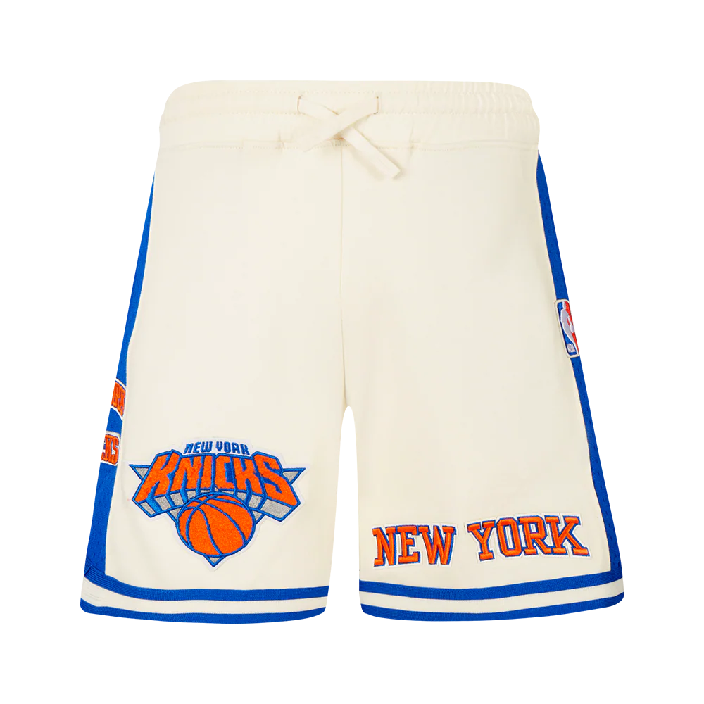 NBA NEW YORK KNICKS RETRO CLASSIC BIG BOY'S FLC 2.0 SHORT (EGGSHELL/ROYAL BLUE) - Image 2
